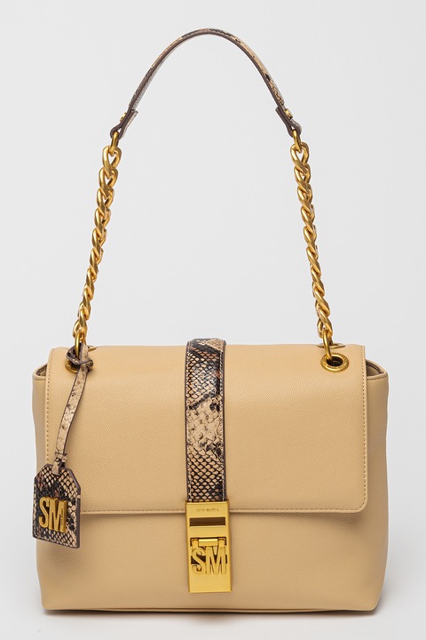 Steve Madden, Geanta de piele ecologica cu bareta de umar Patts, Camel
