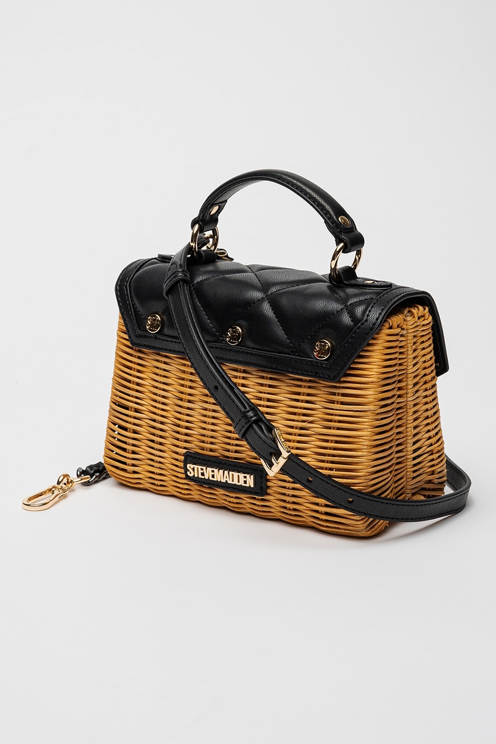 Steve Madden, Geanta crossbody Bpicnic, Negru, Maro scortisoara