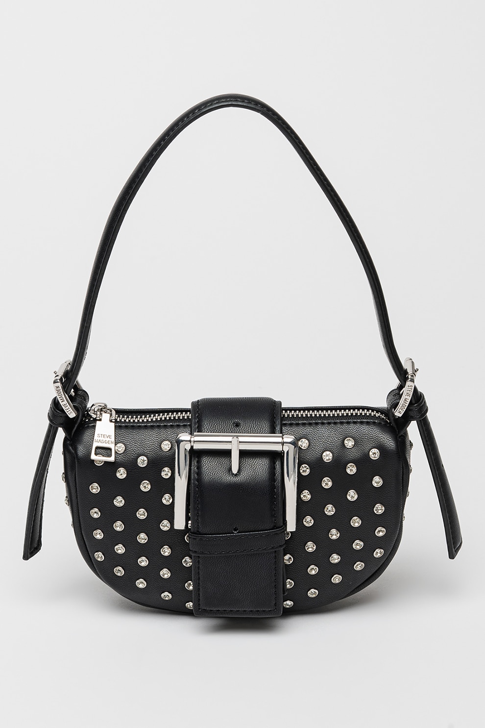 Steve Madden, Geanta crossbody de piele ecologica Baxis, Negru