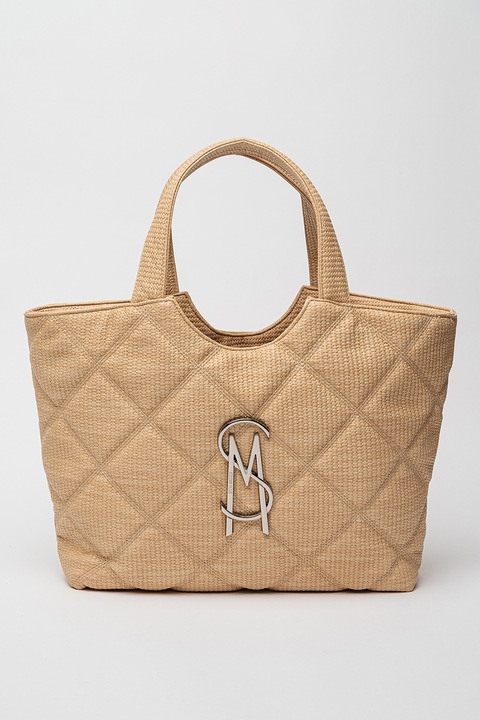 Steve Madden, Geanta shopper cu aplicatie monograma Bfuse-R, Camel