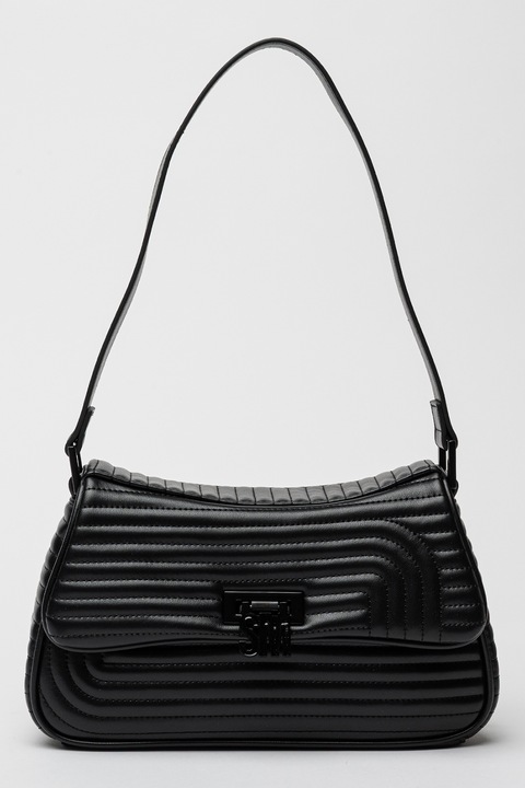 Steve Madden, Bkes steppelt műbőr válltáska, Fekete