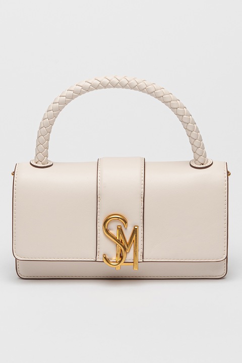 Steve Madden, Geanta crossbody cu bareta detasabila Brage, Alb fildes