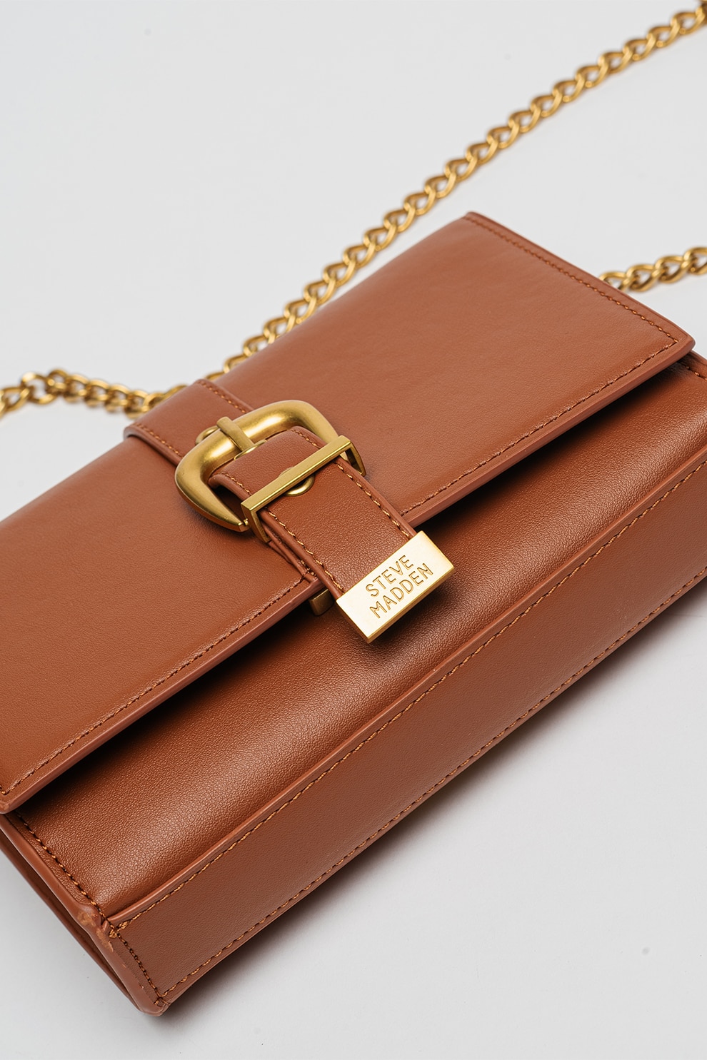 Steve Madden, Geanta crossbody de piele ecologica cu bareta de