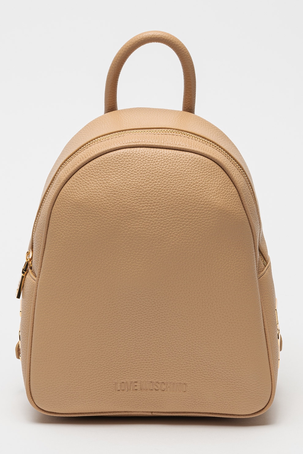 Love Moschino, Rucsac de piele ecologica cu logo supradimensionat