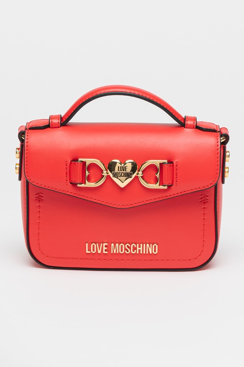 Love Moschino, Keresztpántos táska logóval, Piros