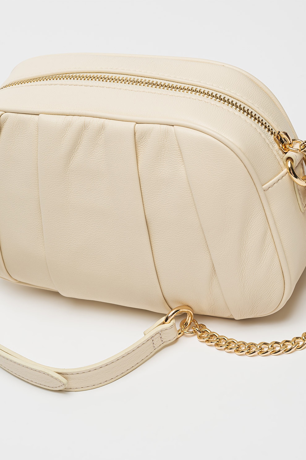 Love Moschino, Geanta crossbody cu buzunar cu fermoar, Crem - eMAG.ro