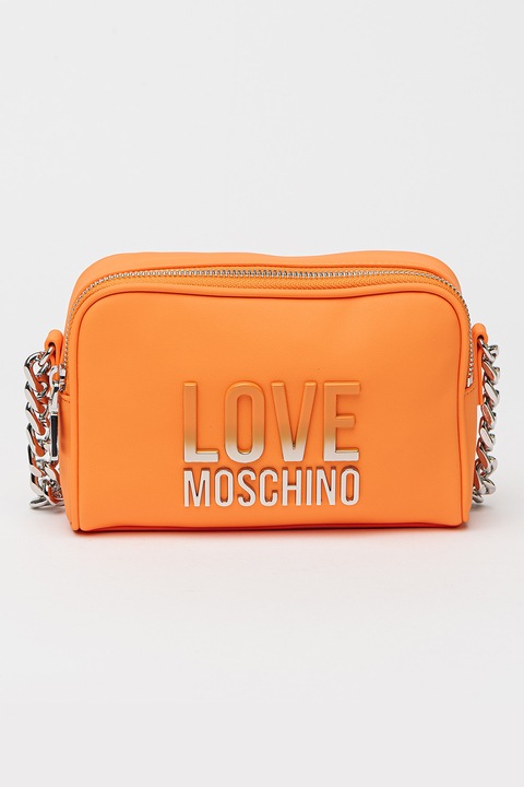 Love Moschino, Keresztpántos táska fémlogóval, Narancssárga