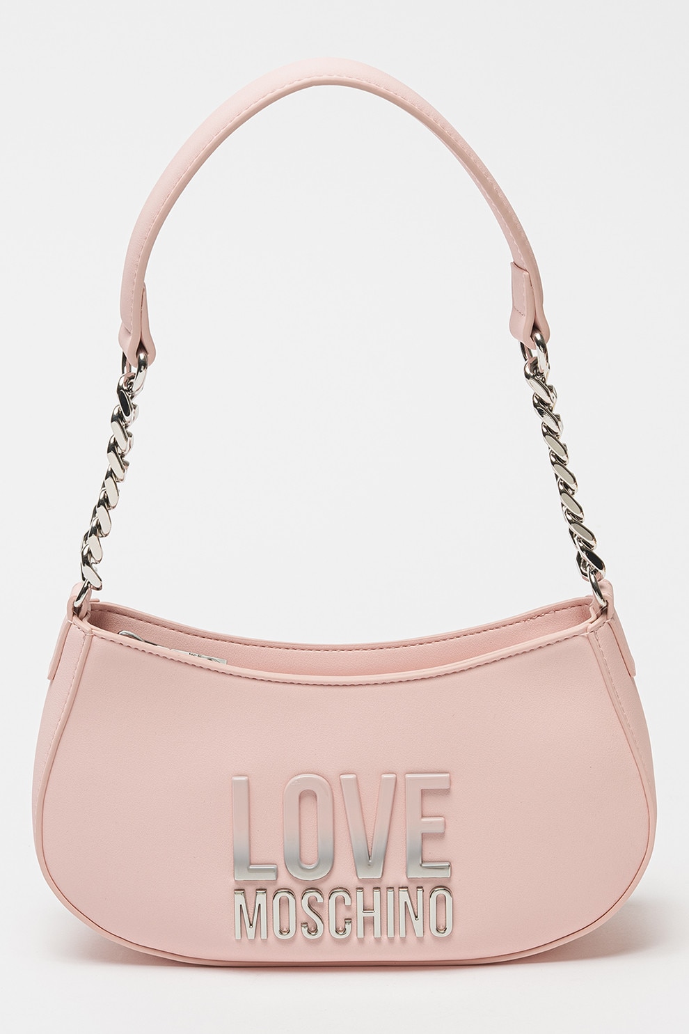 Love Moschino, Geanta din piele ecologica cu logo supradimensionat