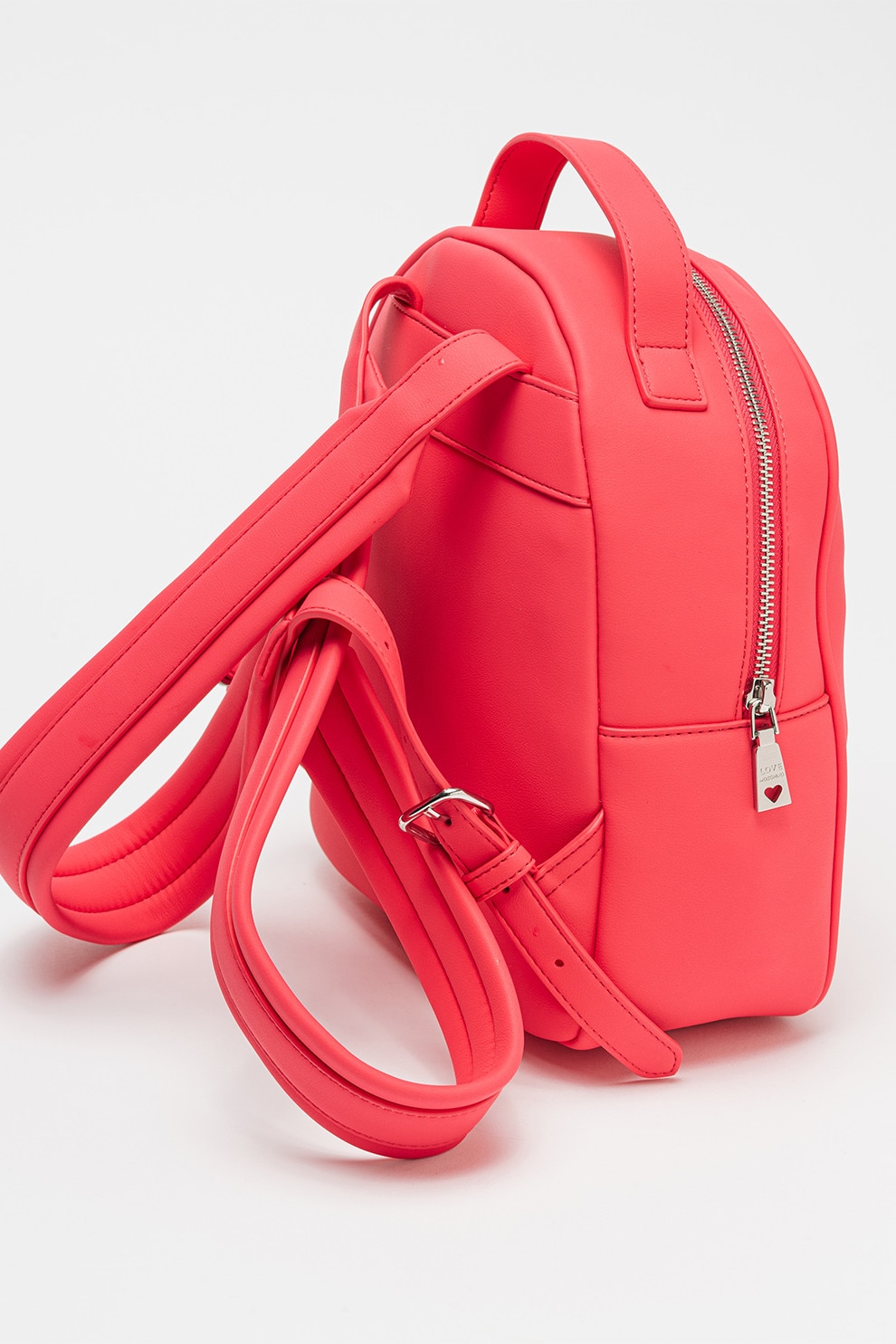もこ Love Moschino, Rucsac de piele ecologica cu logo supradimensionat