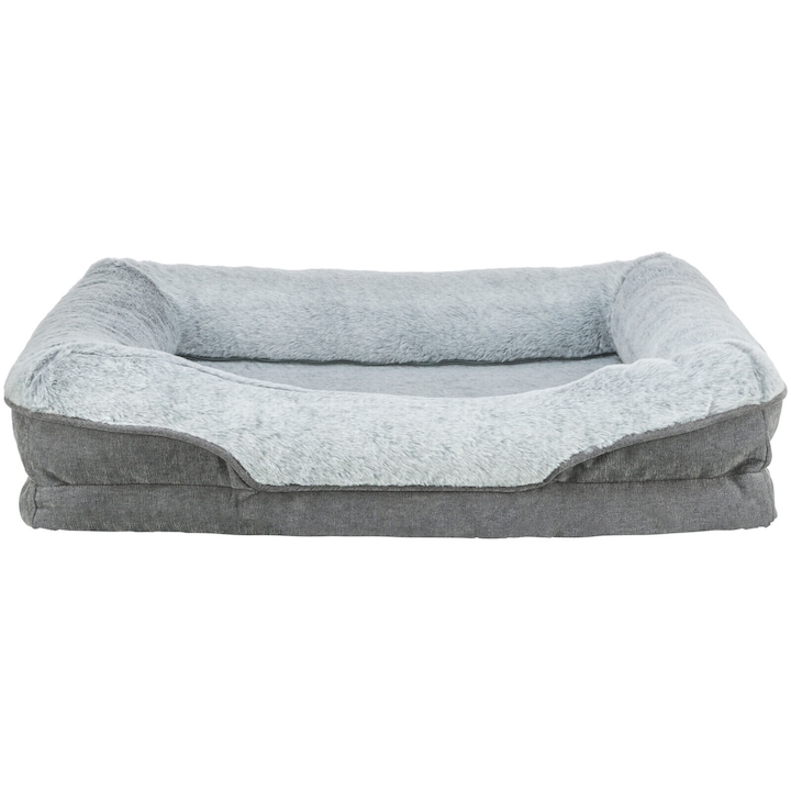 Pat ortopedic, Trixie, VITAL LINO SOFT, 70 x 55CM, Gri/Gri deschis, 374050