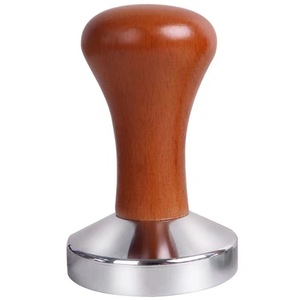 4 In 1 Espresso Tamp Box, Zwarte Walnoot Espresso Tampere Mat Stand Tampere Station compatibel met 58mm Espresso Accessoires, met 1.5L Afneembare Roestvrij Staal Tampere Box