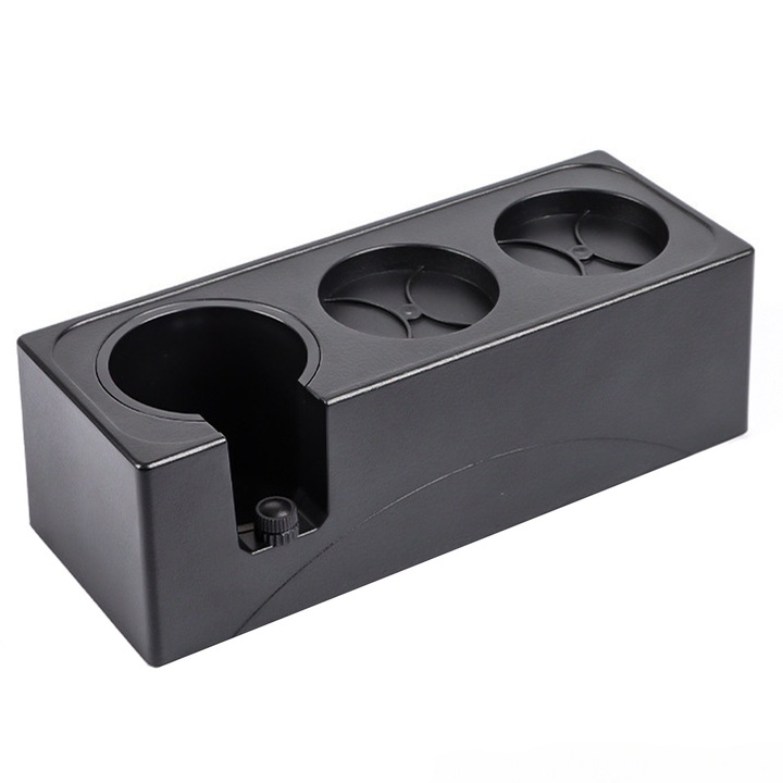 Основа за тампер, Axroad Mall, Станция за тампер, 51-58 мм, Незалепваща основа, Неплъзгаща се, Регулируема, За Портафилтри, Тампер и Диспенсър, За Бариста, Любител на Кафе, ABS/Силикон, 24.4x9.6x7.6 см, Черна