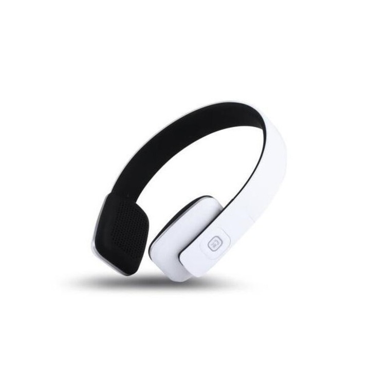 Слушалки за уши, безжични, Bluetooth, микрофон, многоточкова връзка, бързо зареждане, 24 часа живот на батерията, бели