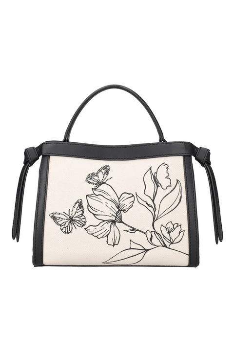 Tosca Blu, Virágmintás válltáska, Csontszín, Fekete