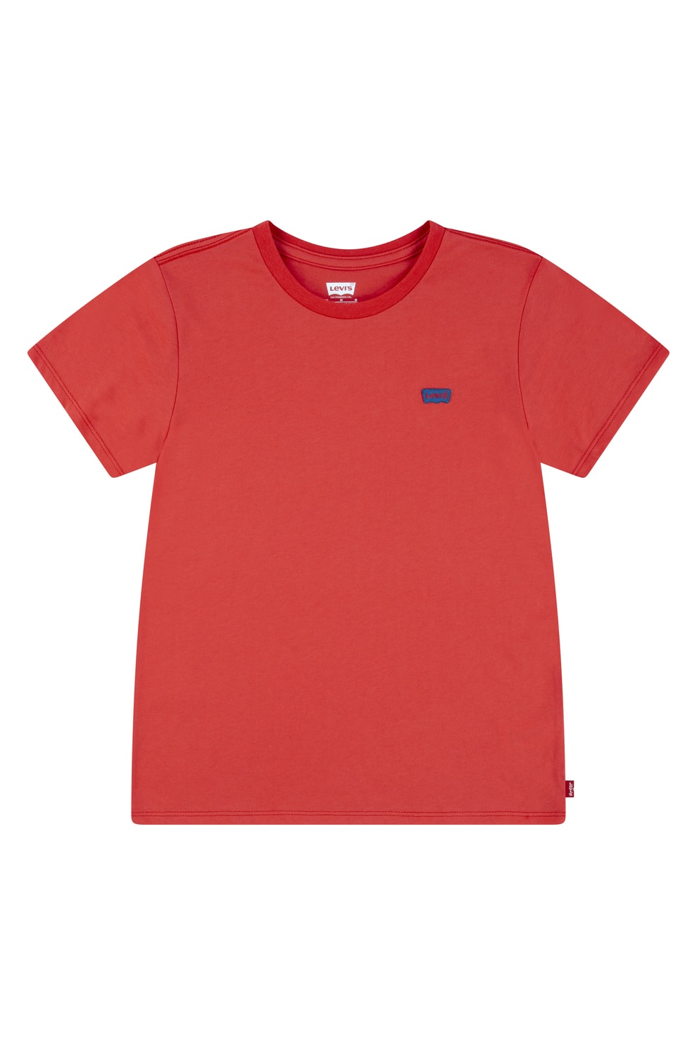 Levi's, Tricou cu decolteu la baza gatului Batwing Chest Hit, Rosu, 116 CM