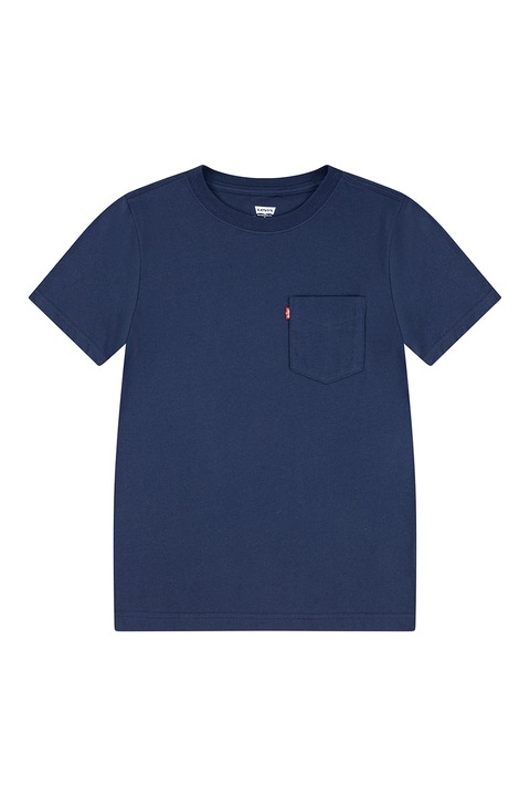 Levi's, Pamuttartalmú póló elöl zsebbel, Sötétkék