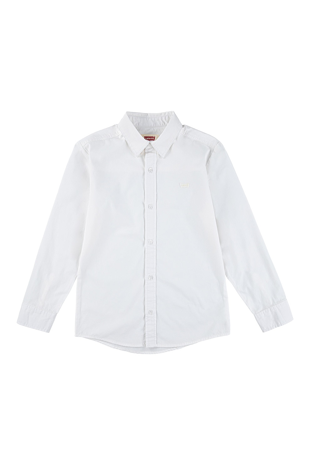 Levi's, Camasa de bumbac cu maneci lungi, Alb optic, 140 CM