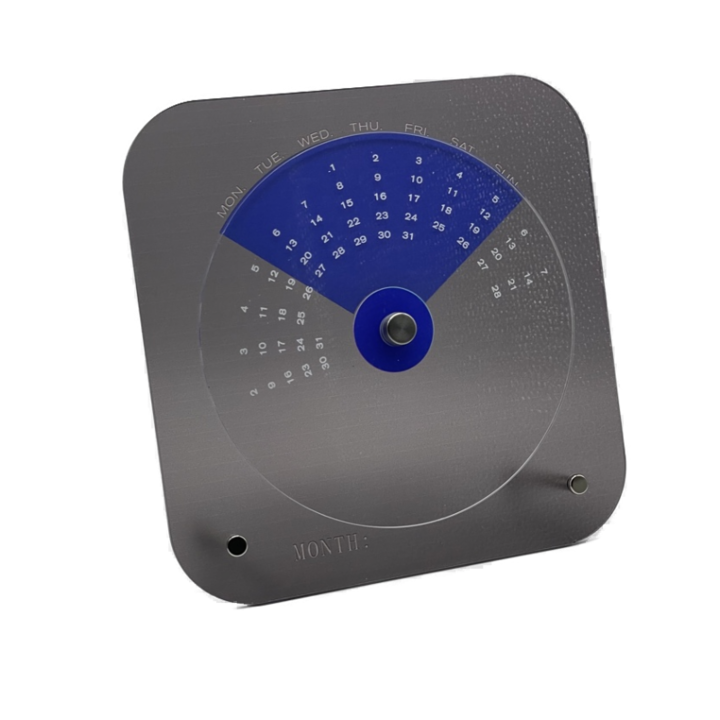 Calendar perpetuu, forma de disc, acrilic,18x18cm