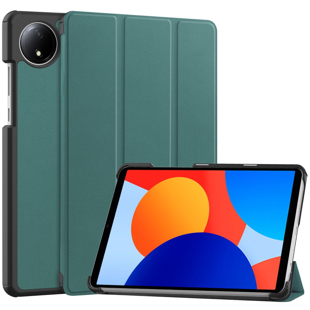 Husa tableta Bizon Case Tab Croc pentru Xiaomi Redmi Pad SE 8.7, Verde inchis