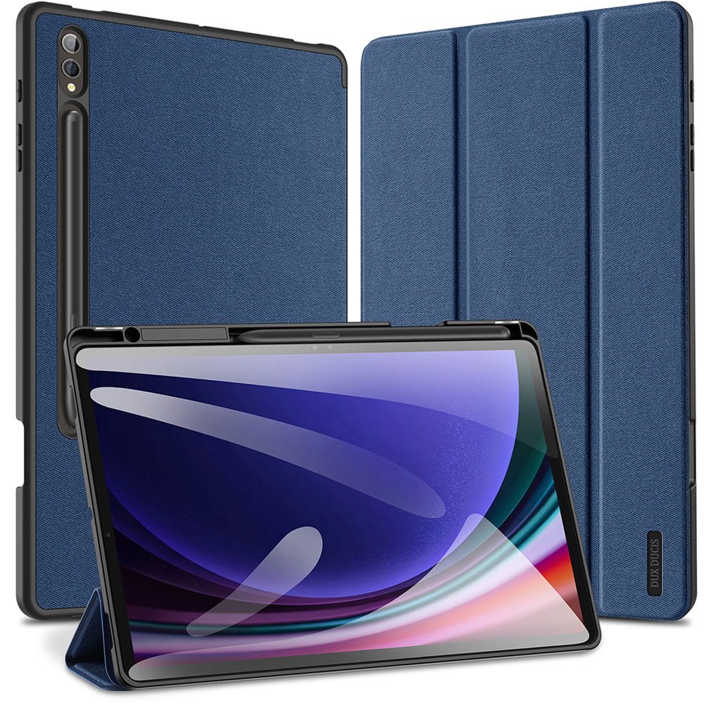 Husa tableta Dux Ducis Domo pentru Galaxy Tab S10 Plus/S9 Plus/S9 FE Plus, albastru inchis