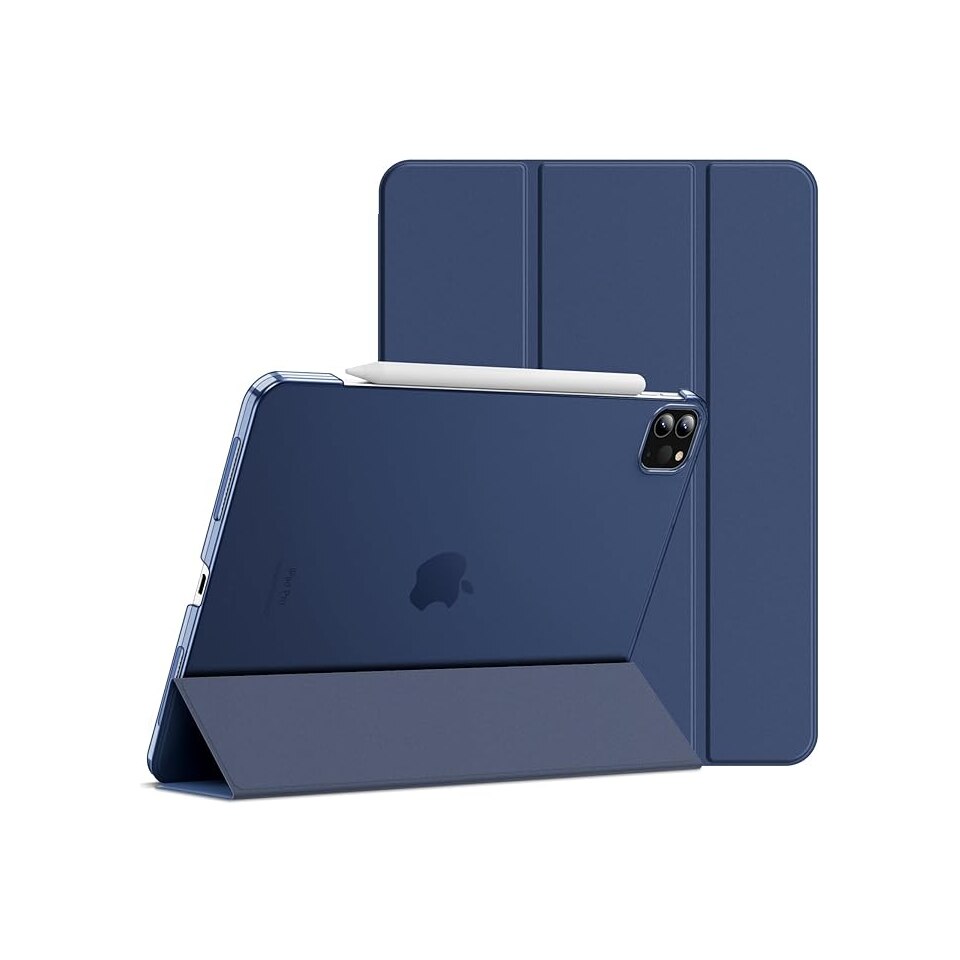 Husa pentru iPad Pro, 11 inch, compatibil cu loc pentru Apple Pencil, Navy Blue, JETech