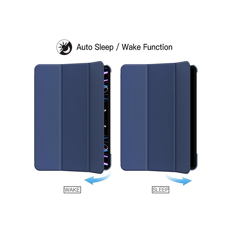 Husa pentru iPad Pro, 11 inch, compatibil cu loc pentru Apple Pencil, Navy Blue, JETech