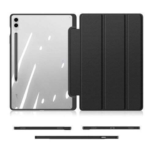 Husa Smart Cover compatibila cu Samsung Galaxy Tab S10/S10 FE 11inch, Slot Pen, Negru, TELGORBCS