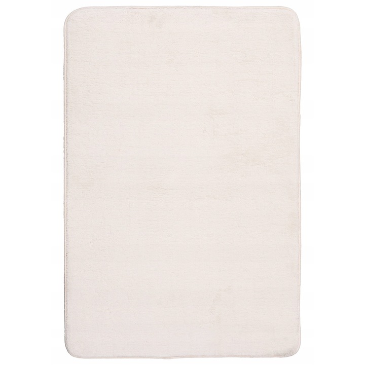 Covor, e-floor, De Baie, Elegant, Crem, Pufos, 60x90 cm, 100% Poliester, Potrivit Pentru Incalzirea Prin Pardoseala, Poate Fi Spalat In Masina De Spalat, Certificat Oeko-Tex, Design Modern
