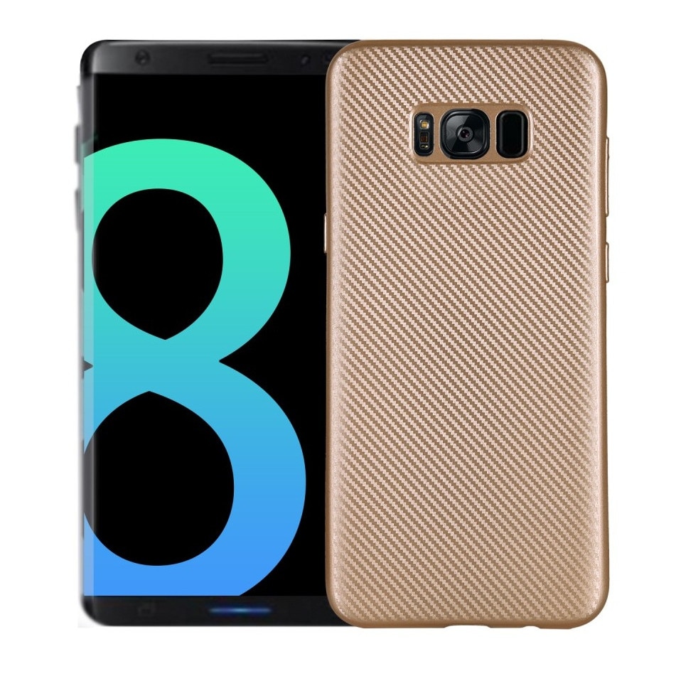 Husa Samsung Galaxy S8 G950, Carcasa Protectie, Silicon, Culoare Gold