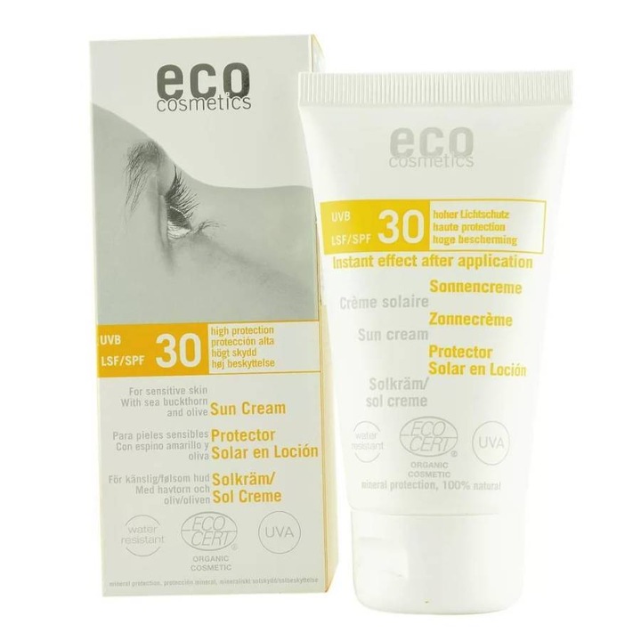 Crema bio protectie solara inalta SPF 30, Eco Cosmetics, 75 ml