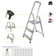 Scara pliabila din aluminiu 5 trepte, 4 trepte + platforma, inaltime 0.97 m