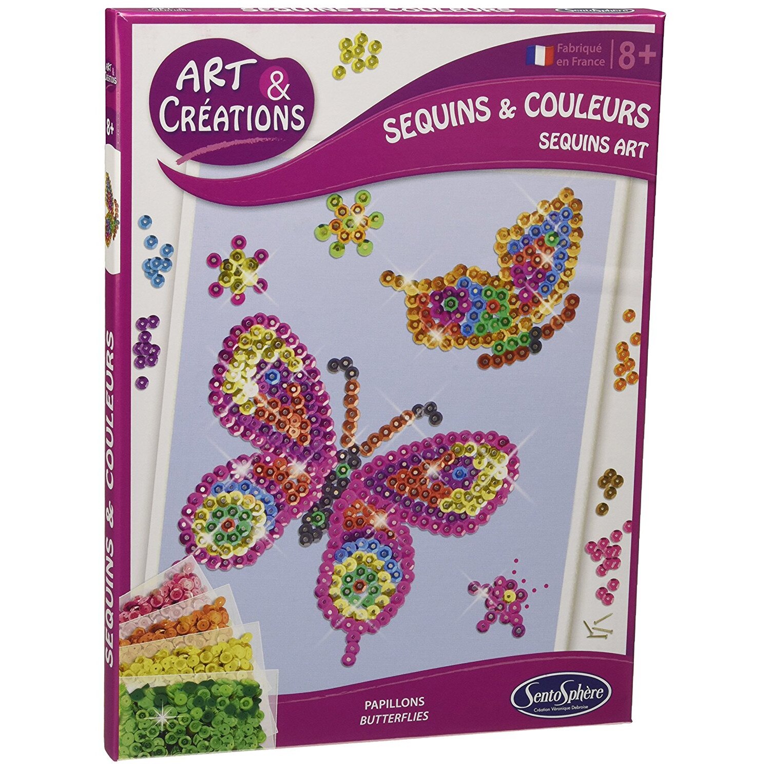 Canvas cu paiete - Fluturi