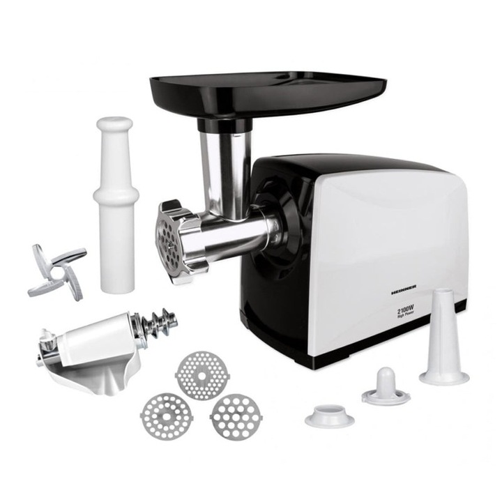 Месомелачка 2100W, 1.8 kg/m, 3 сита, Аксесоари за домати, колбаси и кибе