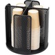 Suport pentru Pahare, Hggzeg, Rotativ, Detasabil, Design gol, Usor de instalat, Multifunctionale, Potrivit pentru produse de ingrijire a pielii, condimente, pensule de machiaj, Plastic, 22 x 23.5 cm, Negru