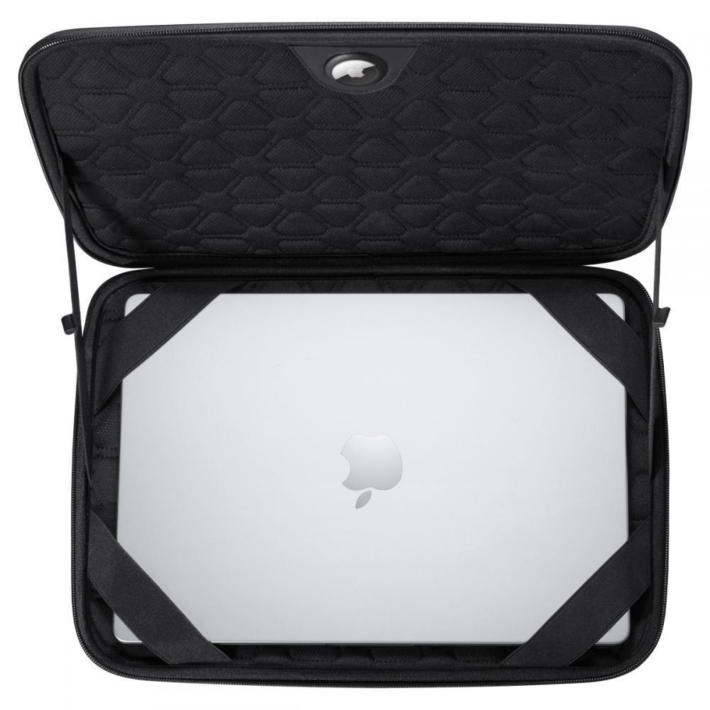 Geanta laptop Spigen Rugged Armor Pro, neagra, pentru MacBook Pro 14" M2 2023/M1 2021