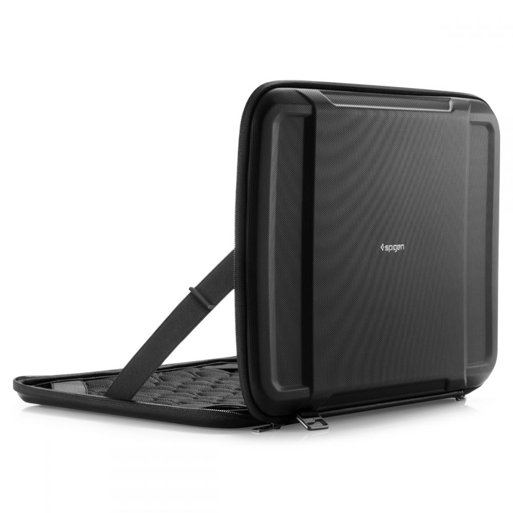 Geanta laptop Spigen Rugged Armor Pro, neagra, pentru MacBook Pro 14" M2 2023/M1 2021