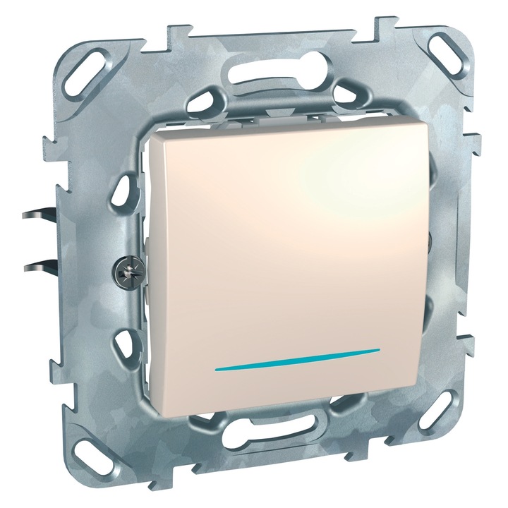 Intrerupator alternativ cap cruce, cu led, 2 module, Fildes, Mgu50.205.25nz Schneider Unica