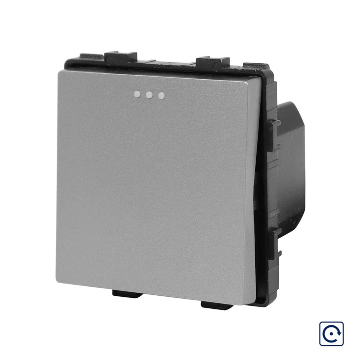 LUXION Egyszerű Mechanikus Nyomógomb Impulzus Modul, Reset / Visszatérő Funkcióval, Szürke