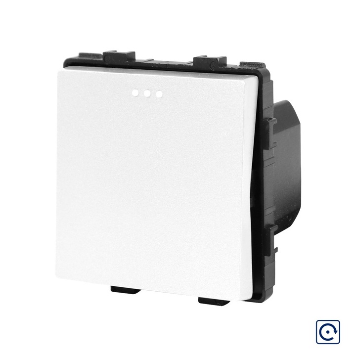 LUXION Egyszerű Mechanikus Nyomógomb Impulzus Modul, Reset / Visszatérő Funkcióval, Fehér