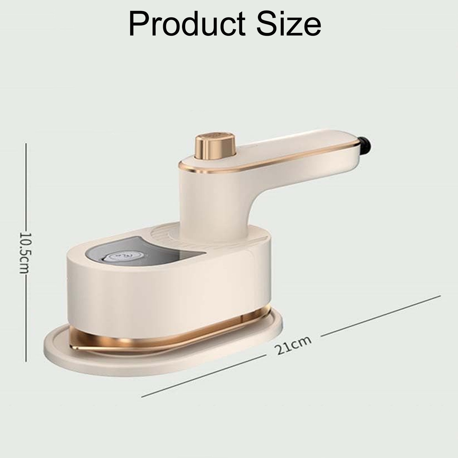 Fier De Calcat Portabil, Axroad Mall, Incalzire 30 secunde, Rezervor 50ml, 40w, Functie de calcat umed si uscat, Maner pliabil, Rotatie de 180 de grade, Sigur pe toate materialele care pot fi calcate, 21x10.5cm, ABS/PET, Alb