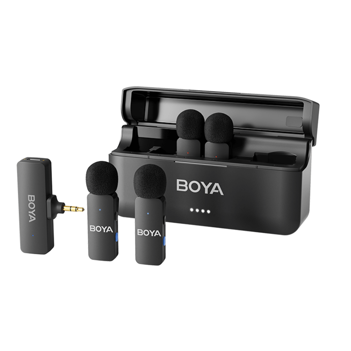 BOYA BY-V4 2.4GHz Sistem Wireless cu 4 Lavaliere Jack 3.5mm