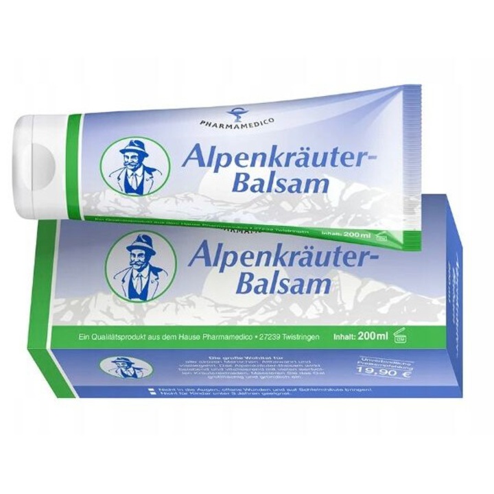 Crema pentru dureri Alpenkrauter din plante alpine, Pharmamedico 200 ml