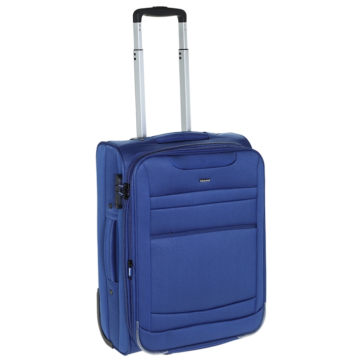 Zc Roti Troler cabina Diplomat ZC 6020, 2 roti, poliester, 55 cm, albastru ...