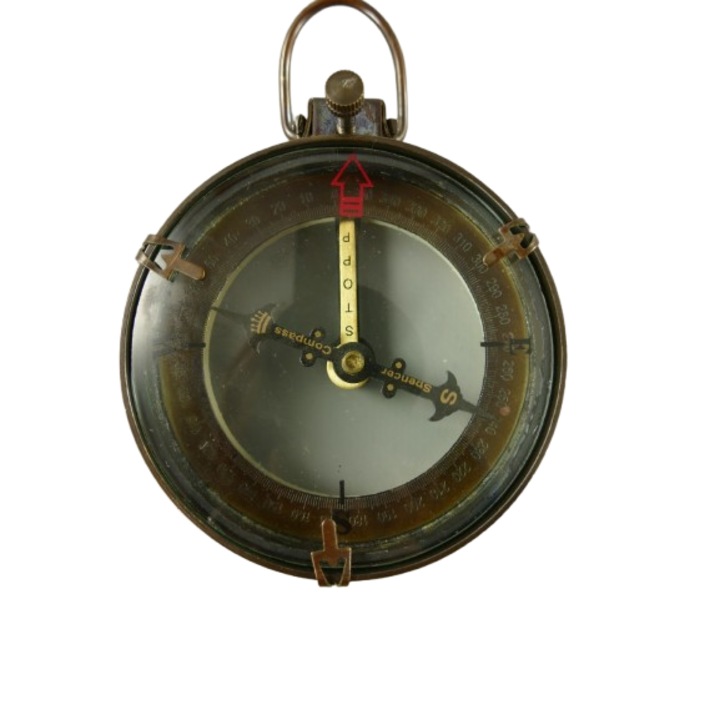 Busola alama lustruita, H 11 x 8 cm