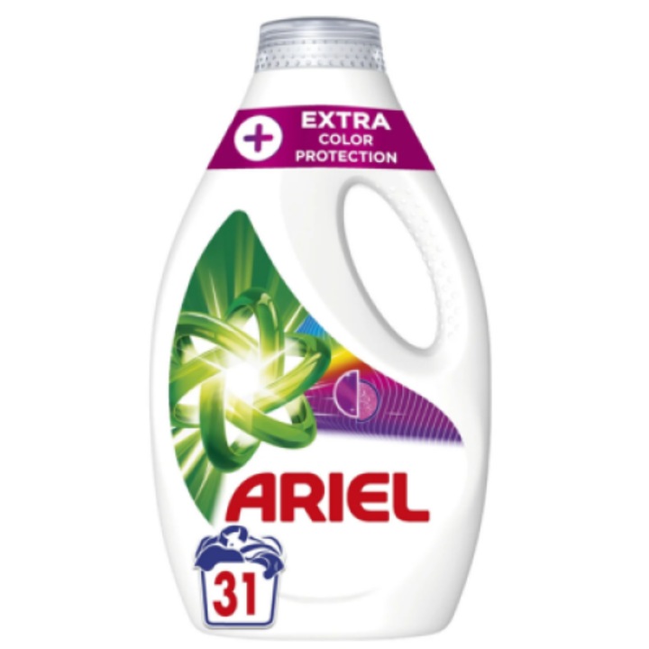 Ariel +Extra Color Protection folyékony mosószer, 31 mosás, 1395 ml