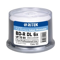 Set 50 Blu-Ray 50Gb/260 minute, Traxdata by Ritek, printabile, viteza scriere 8X, uz profesional