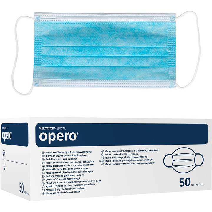 Mercator Opero orvosi szájmaszk kék 50 darab