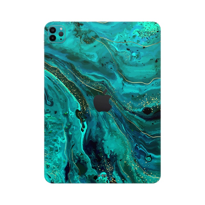 Folie de protectie pentru iPad Pro 11" (3rd Gen), Colectia Signature, Skin Spate cu laterale unite, Celestial Lagoon
