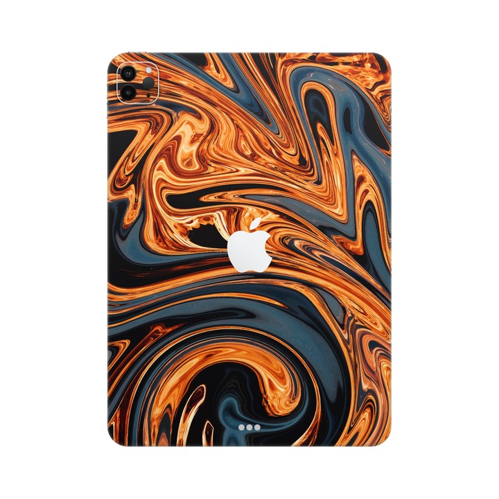 Folie de protectie pentru iPad Pro 11" (4th Gen), Colectia Signature, Skin Spate cu laterale unite, Amber Blaze