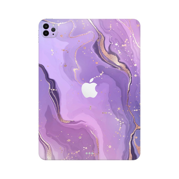 Folie de protectie pentru iPad Pro 11" (2nd Gen), Colectia Signature, Skin Spate cu laterale unite, Lavender Swirl